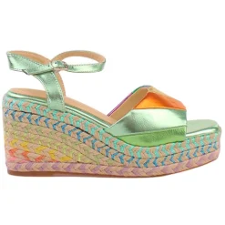 Redz Sandals<Ladies Wedge Sandals- TSW300-6- Green Multi