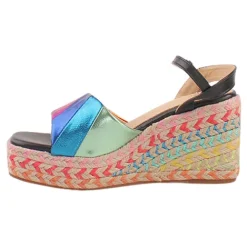 Redz Sandals<Ladies Wedge Sandals - TSW300-6 - Black Multi