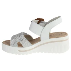 Redz Sandals<Ladies Wedge Sandals - T42-203 - White / Silver