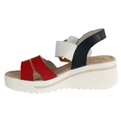 Redz Sandals<Ladies Wedge Sandals - T42-203 - Red / Navy