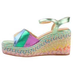 Redz Sandals<Ladies Wedge Sandals- TSW300-6- Green Multi