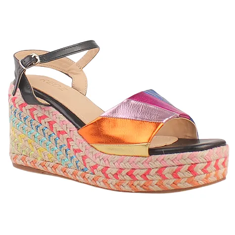 Redz Sandals<Ladies Wedge Sandals - TSW300-6 - Black Multi