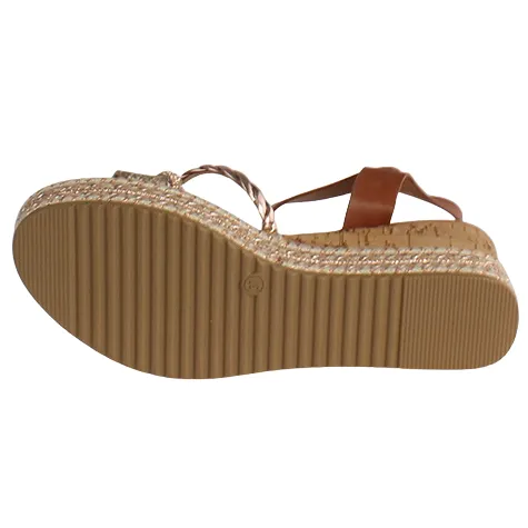 Redz Sandals<Ladies Wedge Sandals - 6W8913-40 - Tan