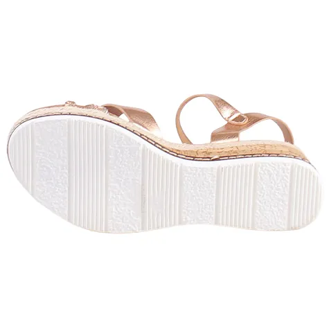 Redz Sandals<Ladies Wedge Sandals - 6W9446-4- Champagne