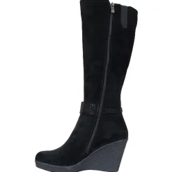 Redz Boots<Wedge Knee Boots - D3965-Black Suede