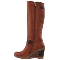 Redz Boots<Wedge Knee Boots - F882/4173 - Tan