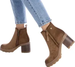 Refresh Boots<Block Heeled Ankle Boots - 172125 - Camel