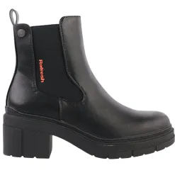 Refresh Boots<Ladies Block Heeled Ankle Boots - 170997 - Black