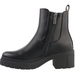 Refresh Boots<Ladies Block Heeled Ankle Boots - 170997 - Black