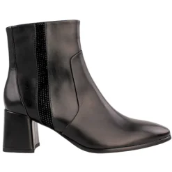Regard Le Ciel Boots<Regarde Le Ciel Block Heeled Ankle Boots - Millie-04 - Black