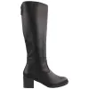 Remonte Ladies Wide Fitting | Boots<Ladies Wide Fit Knee Boots- D2A71-00-Black