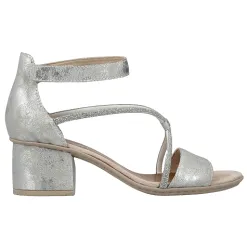 Rieker Heels<Block Heeled Sandals - 64654-40 - Silver