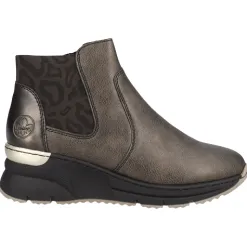 Rieker Boots<Wedge Ankle Boots - N6355 - Metallic