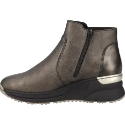 Rieker Boots<Wedge Ankle Boots - N6355 - Metallic
