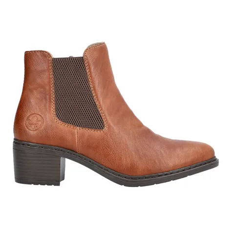 Rieker Boots<Block Heeled Ankle Boots - 70171-23 - Tan