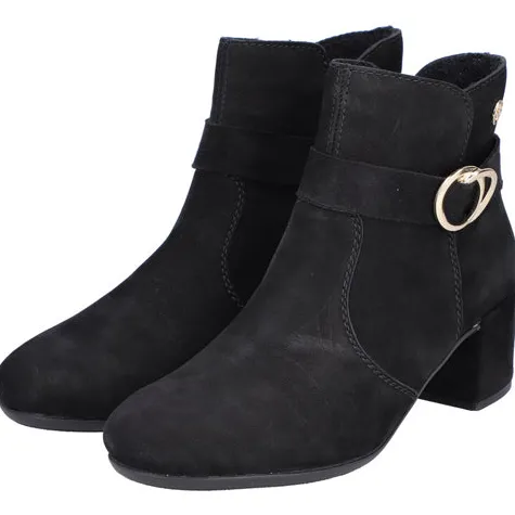 Rieker Boots<Block Heeled Ankle Boots - 70289-00 - Black