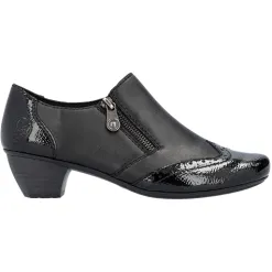Rieker Heels<Block Heeled Shoes - 41757-00 - Black
