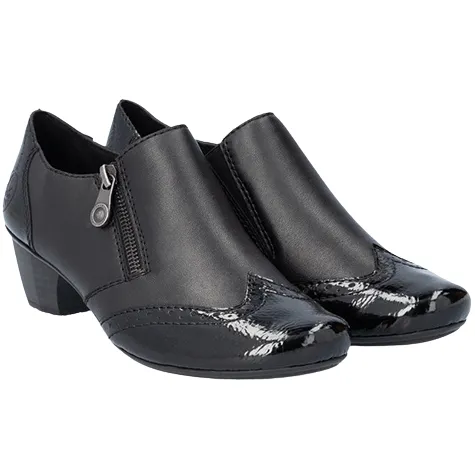 Rieker Heels<Block Heeled Shoes - 41757-00 - Black