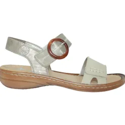 Rieker Sandals<Flat Sandals - 608Z3-60 - Beige