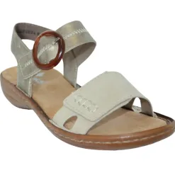 Rieker Sandals<Flat Sandals - 608Z3-60 - Beige