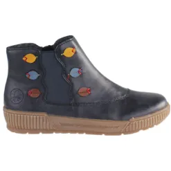 Rieker Boots<Ladies Ankle Boots - N0751-14 - Navy