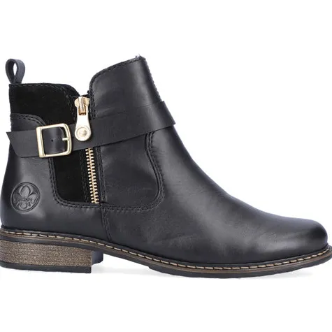 Rieker Boots<Ladies Ankle Boots - Z4959 - Black
