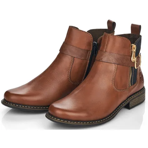 Rieker Boots<Ladies Ankle Boots - Z4959 - Brown