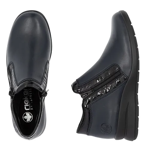 Rieker Boots<Ladies Ankle Boots - L4883- 14 - Navy
