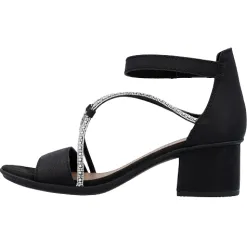 Rieker Heels<Ladies Block Heel Sandals - 64654-00 - Black