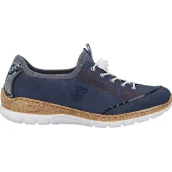 Rieker Shoes<Ladies Casual Shoes - N42T0-14 - Navy