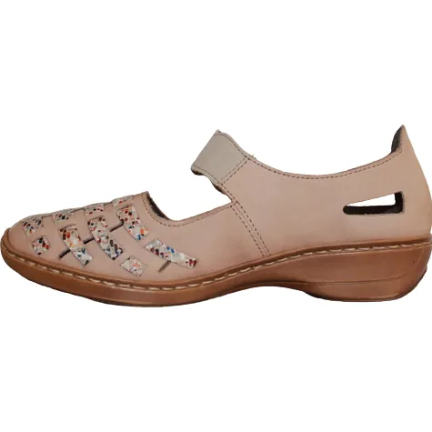 Rieker Shoes<Ladies Cross Strap Shoes - 41399-91 - White