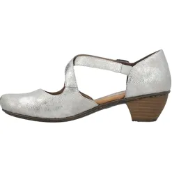 Rieker Heels<Ladies Cross Strap Pumps - 41781-40 - Silver
