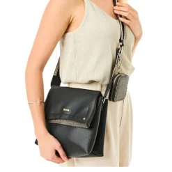 Rieker Bags<Ladies Crossbody Bag - H1612-00 - Black