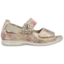 Rieker Sandals<Ladies Extra Wide Fit Cross Strap Sandals - V7472-90 - Beige Multi