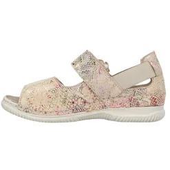 Rieker Sandals<Ladies Extra Wide Fit Cross Strap Sandals - V7472-90 - Beige Multi