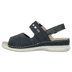 Rieker Sandals<Ladies Flat Sandals - V7473-14 - Navy