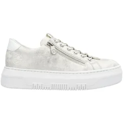 Rieker Trainers<Ladies Flatform Trainers - M1953-60 - Beige Gold