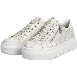Rieker Trainers<Ladies Flatform Trainers - M1953-60 - Beige Gold