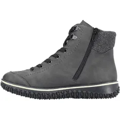 Rieker Boots<Ladies Lace Up Ankle Boots - Z4251-45 - Grey