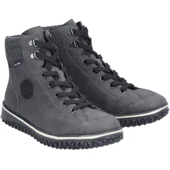 Rieker Boots<Ladies Lace Up Ankle Boots - Z4251-45 - Grey