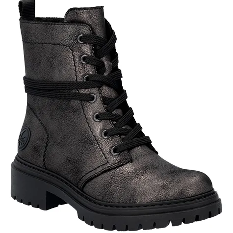 Rieker Boots<Ladies Lace-Up Ankle Boots - 72675-00 - Grey