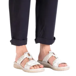 Rieker Sandals<Ladies Mules - 60481-40 - Silver