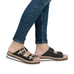Rieker Sandals<Ladies Mules - V7955-00 - Black