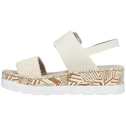 Rieker Sandals<Ladies Platform Sandals -V3950-61 - Beige