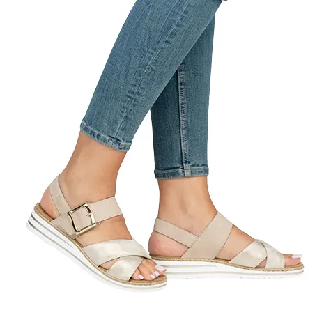 Rieker Sandals<Ladies Sandals - V0655-60 - Beige