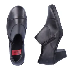 Rieker Heels<Ladies Shoe Boots - 57173-02 - Black