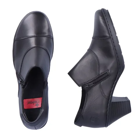 Rieker Heels<Ladies Shoe Boots - 57173-02 - Black