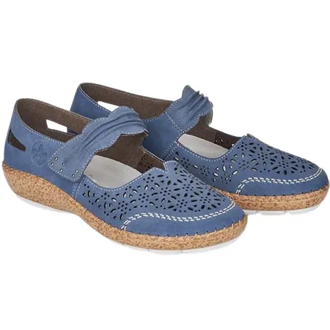 Rieker Shoes<Ladies Shoes - 44896-14 - Navy