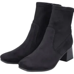Rieker Boots<Ladies Suede Ankle Boots - 70971 - Black
