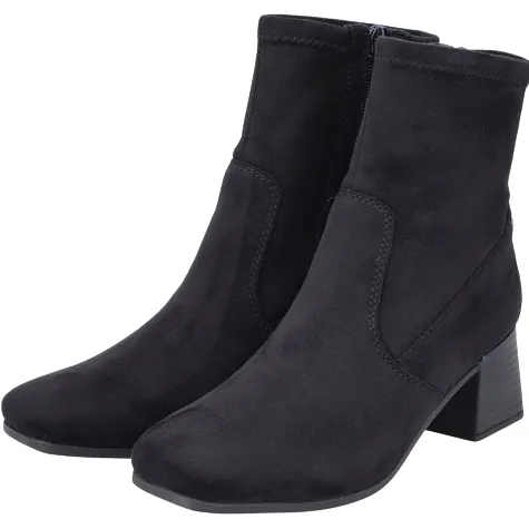 Rieker Boots<Ladies Suede Ankle Boots - 70971 - Black